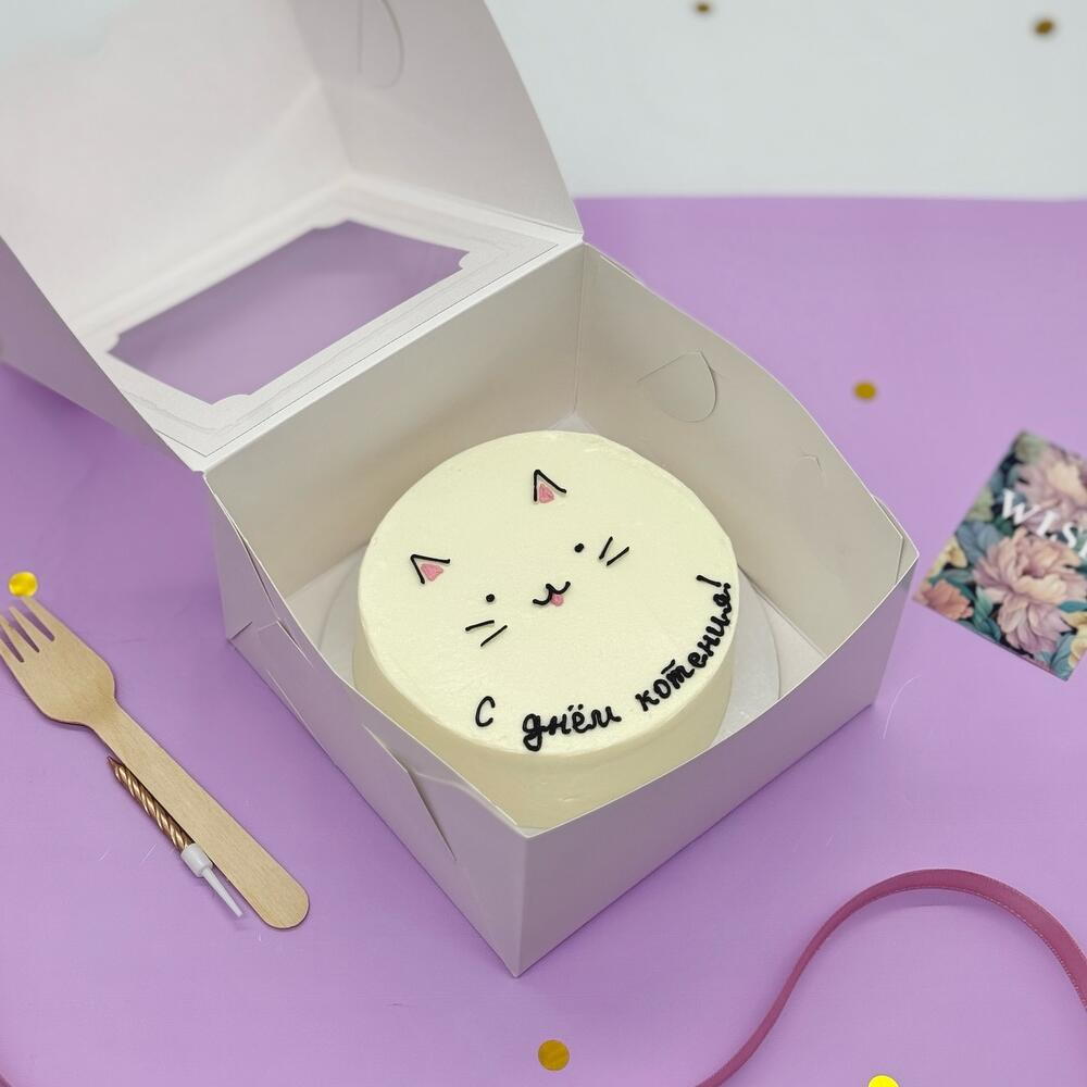 Бенто торт "Милый котик" в подарок на День рождения девушке