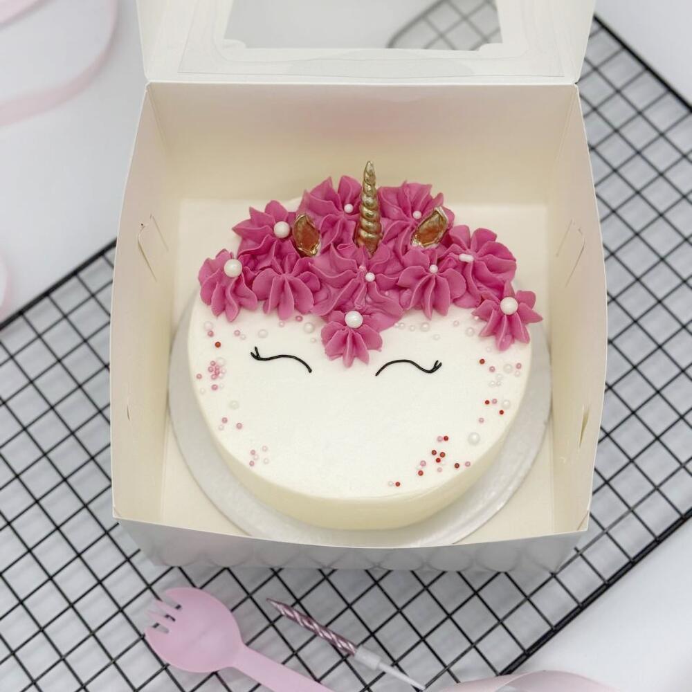 Бенто торт милый розовый Единорог для принцессы