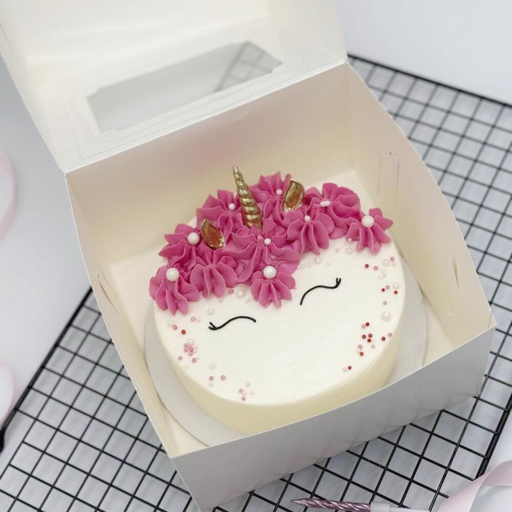 Бенто торт милый розовый Единорог для принцессы