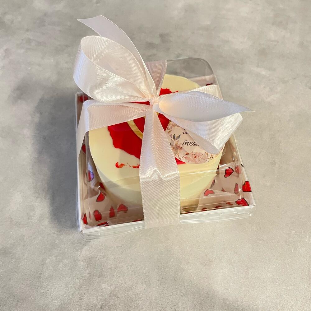 Бенто торт минимализм сердце на 14 февраля День влюбленных