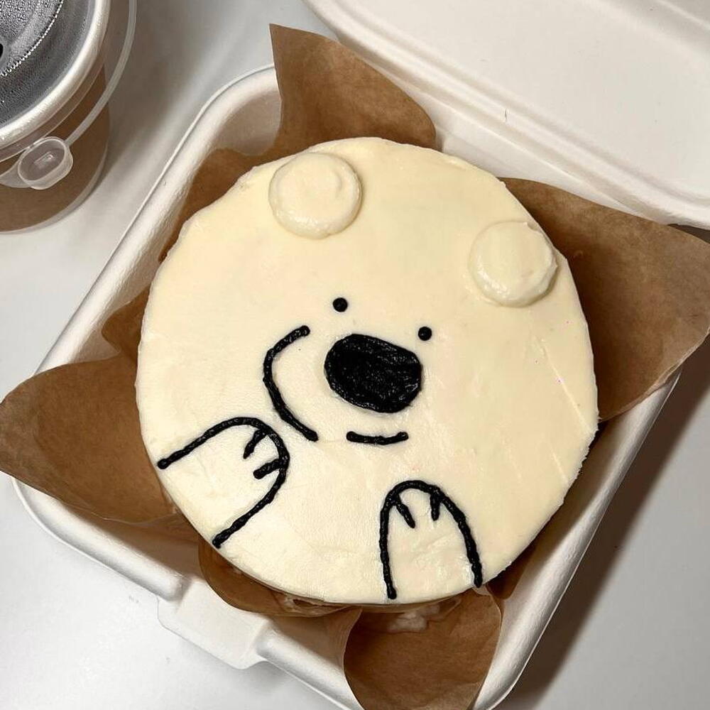 Бенто торт "Мишка на севере"