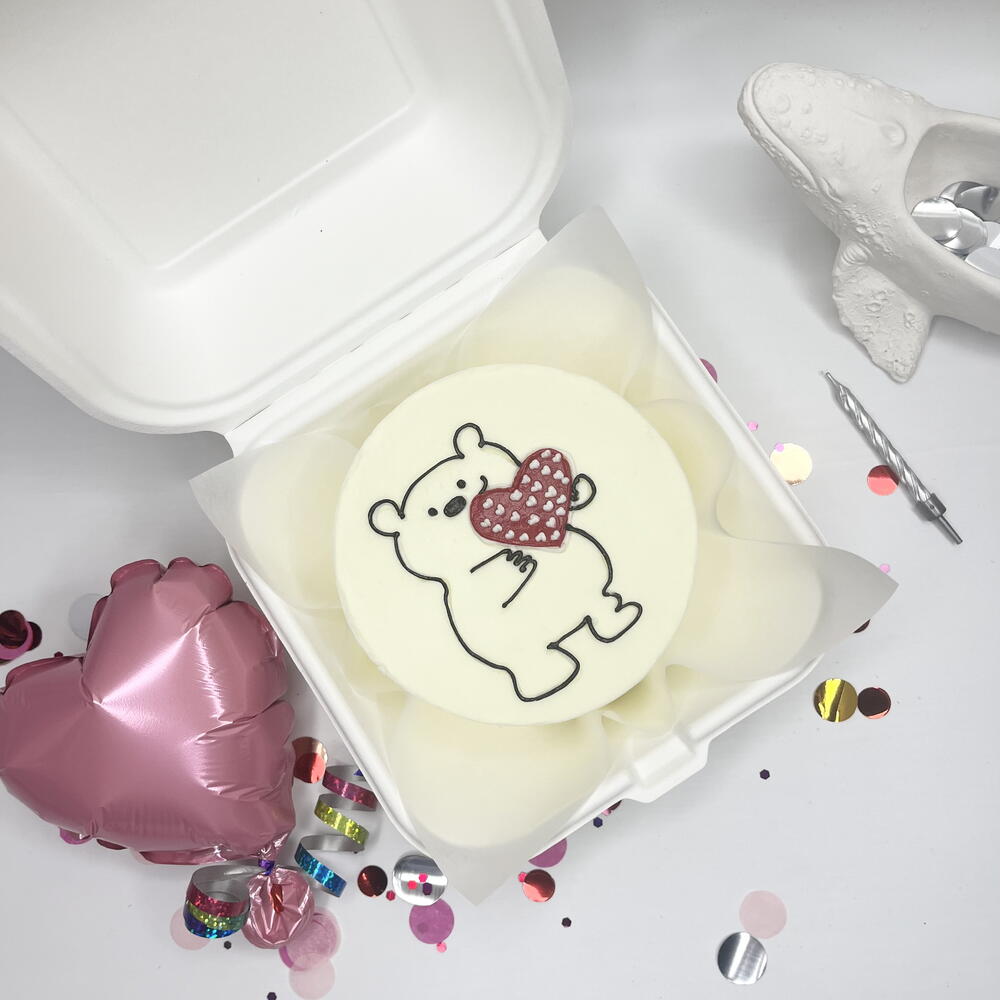 Бенто торт «Мишка с сердечком » 14 февраля