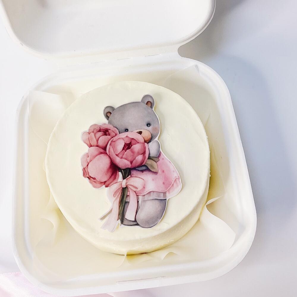 Бенто торт Мишка с цветами