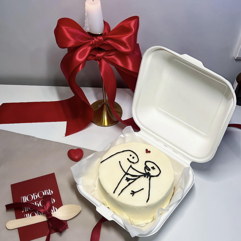 Бенто торт "Мое счастье" на 14 февраля любимому