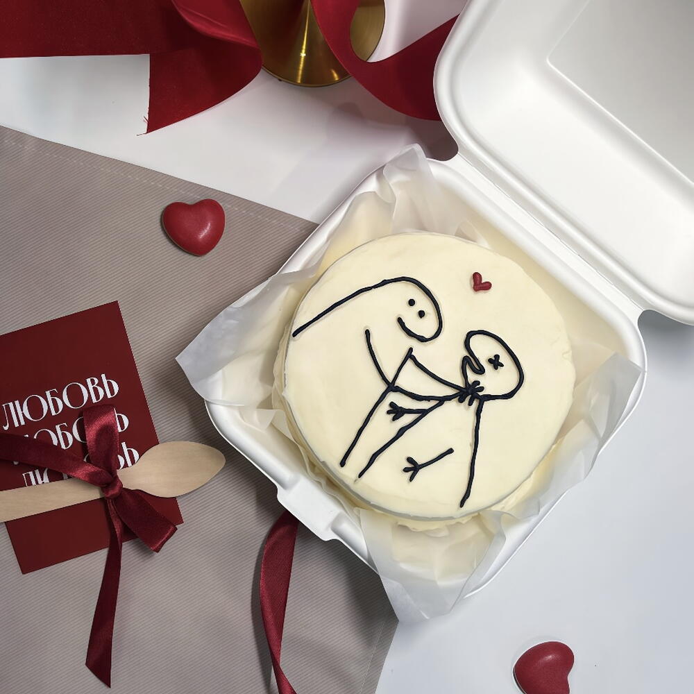 Бенто торт "Мое счастье" на 14 февраля любимому