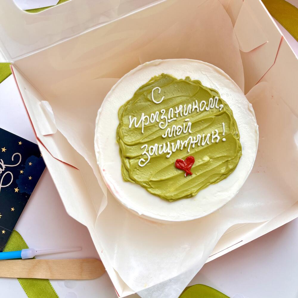 Бенто торт «Мой защитник» на 23 февраля для мужчины/папы/брата/мужа/парня/любимого