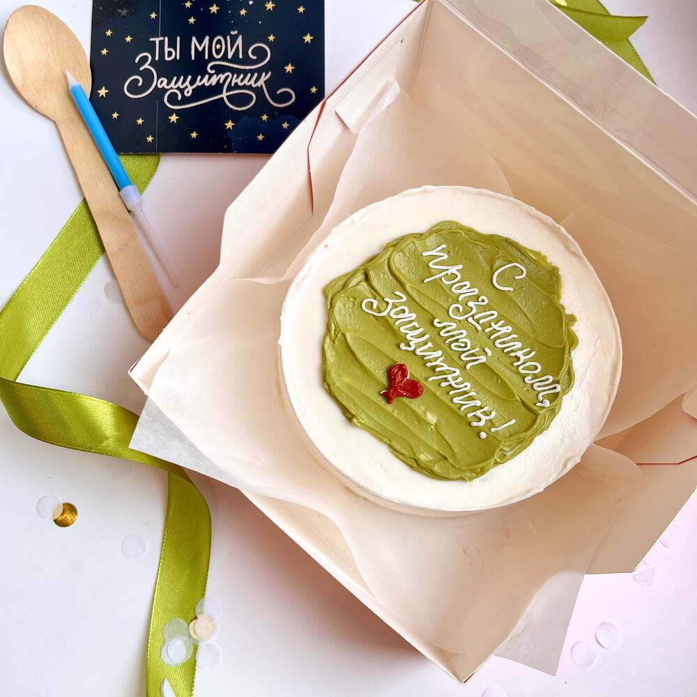 Бенто торт «Мой защитник» на 23 февраля для мужчины/папы/брата/мужа/парня/любимого