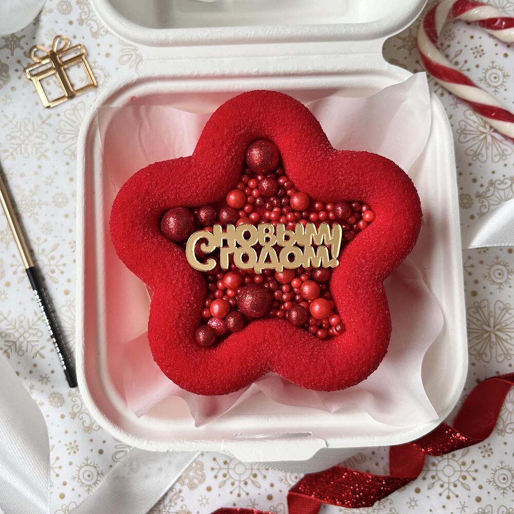 Бенто торт муссовый красная звезда