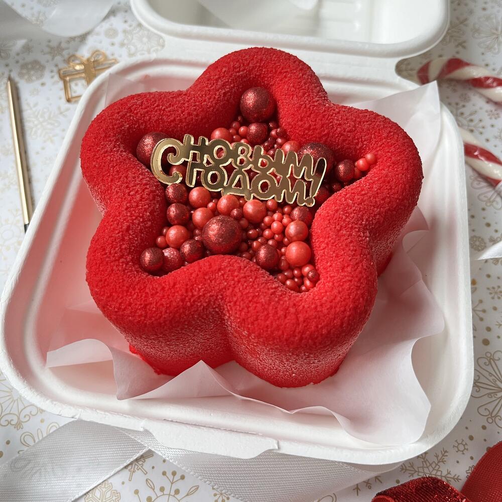 Бенто торт муссовый красная звезда