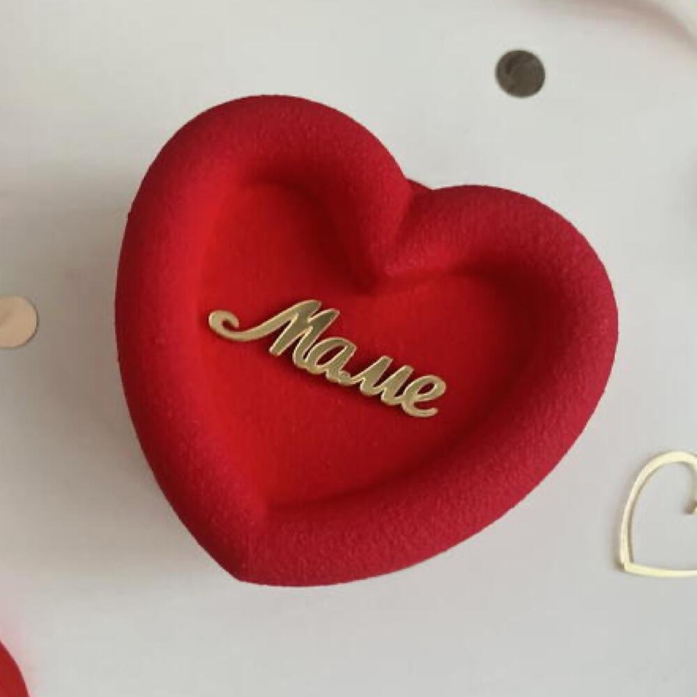 Бенто торт муссовый красное сердечко на день Мамы