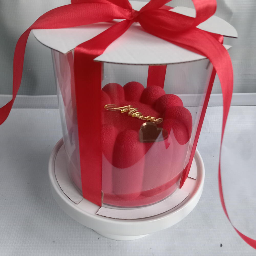 Бенто торт муссовый Красный велюр "Маме"