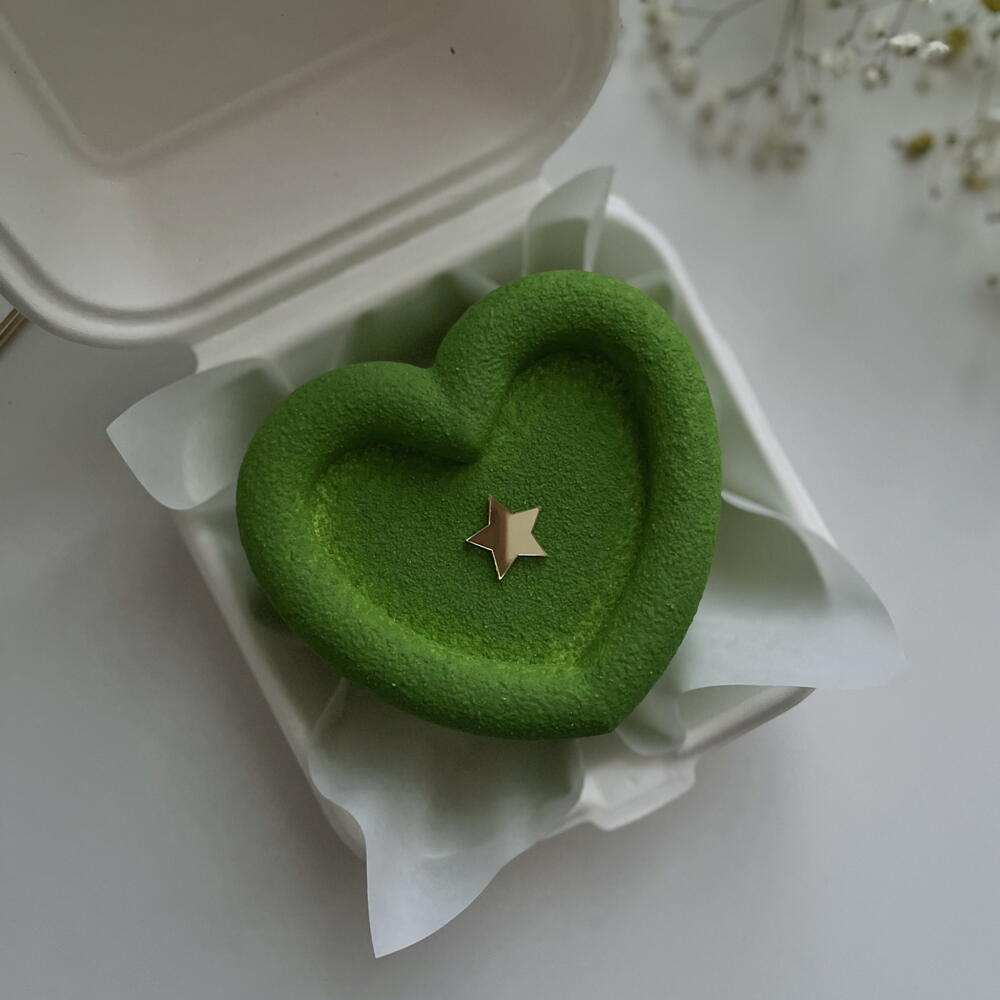 Бенто торт муссовый сердце со звездочкой на 23 февраля