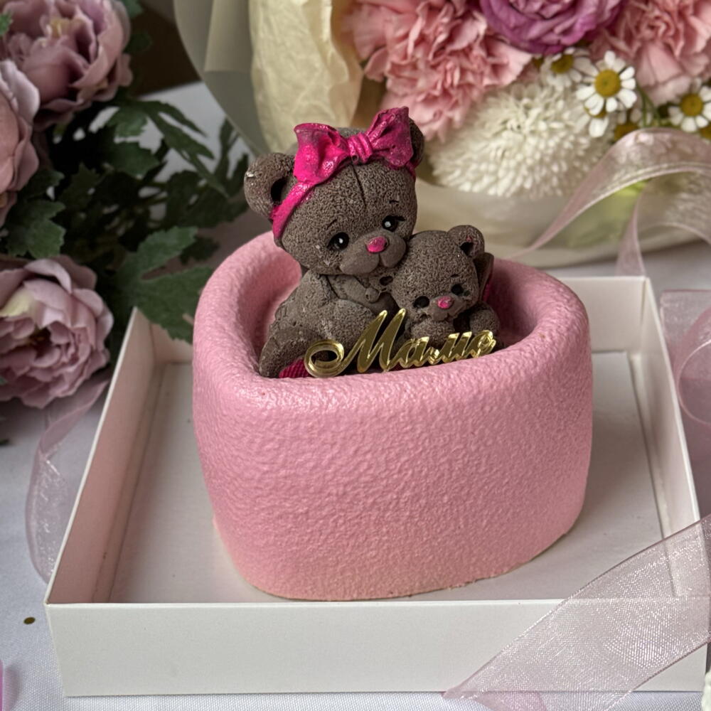 Бенто торт муссовый «Сердце» в подарок маме