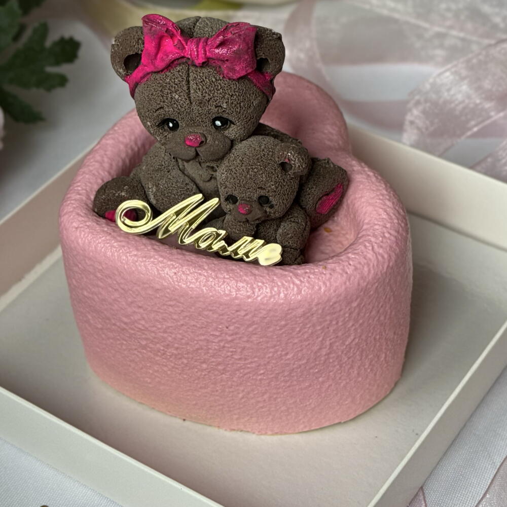 Бенто торт муссовый «Сердце» в подарок маме