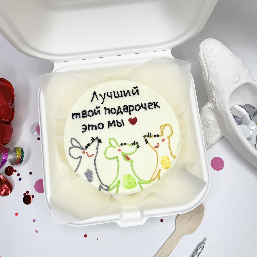 Бенто торт "Мыши" сотруднику/подруге/другу/коллеге