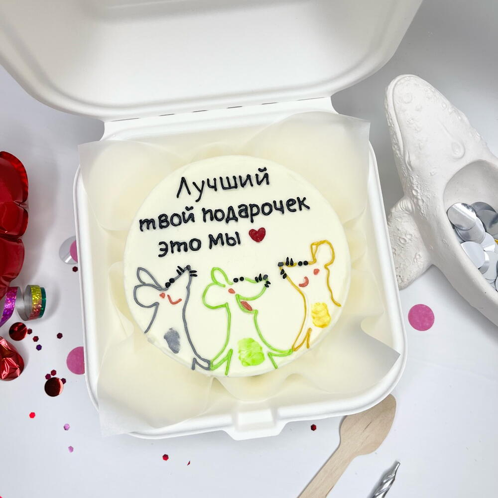 Бенто торт "Мыши" сотруднику/подруге/другу/коллеге