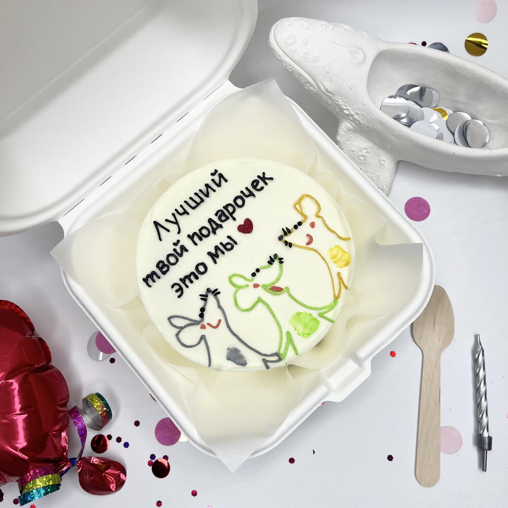 Бенто торт "Мыши" сотруднику/подруге/другу/коллеге