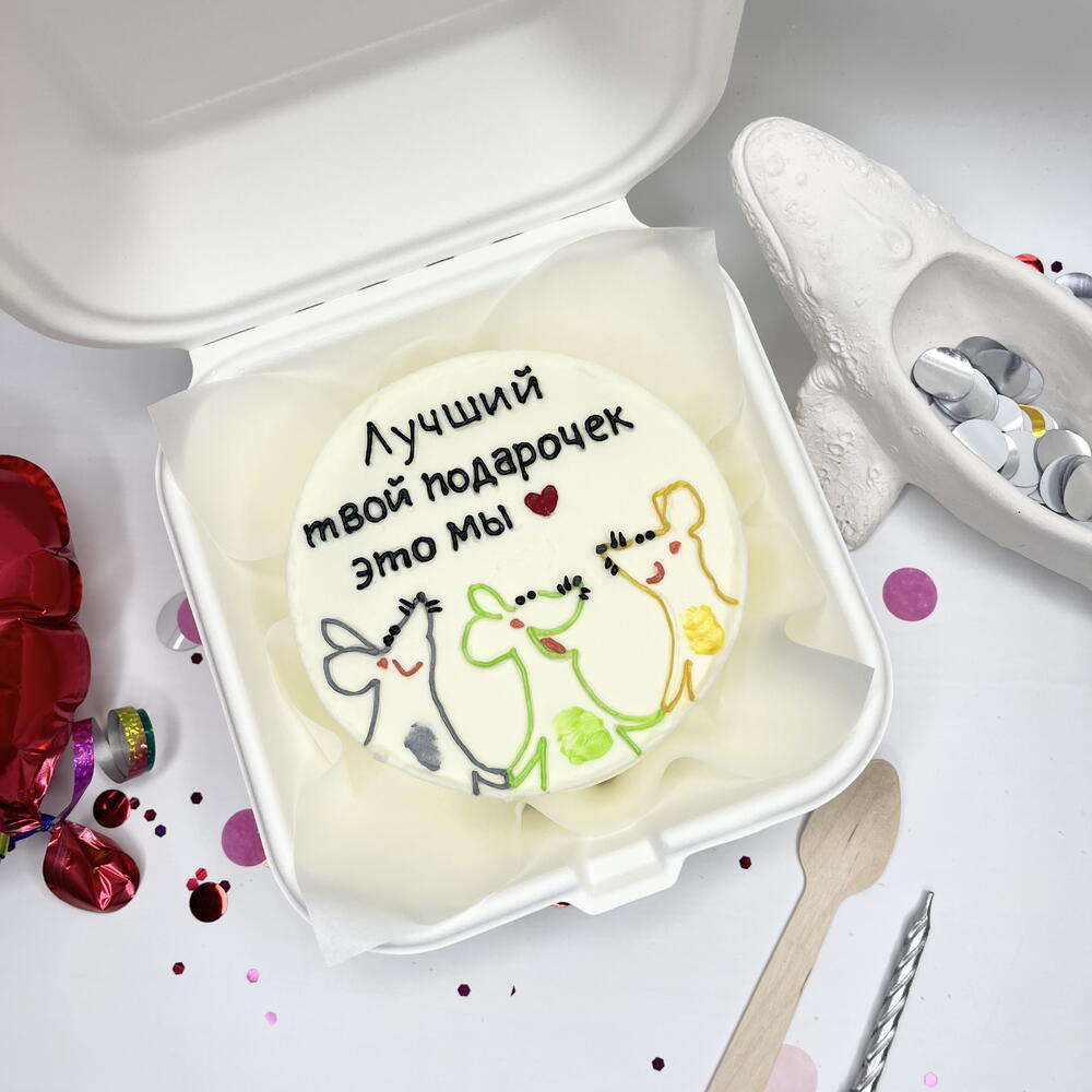 Бенто торт "Мыши" сотруднику/подруге/другу/коллеге