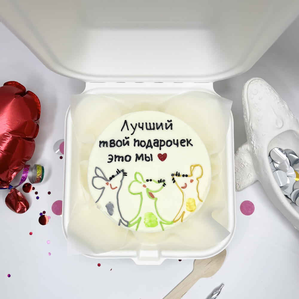 Бенто торт "Мыши" сотруднику/подруге/другу/коллеге