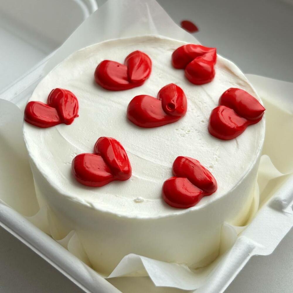 Бенто торт на 14 февраля "Cердечки"