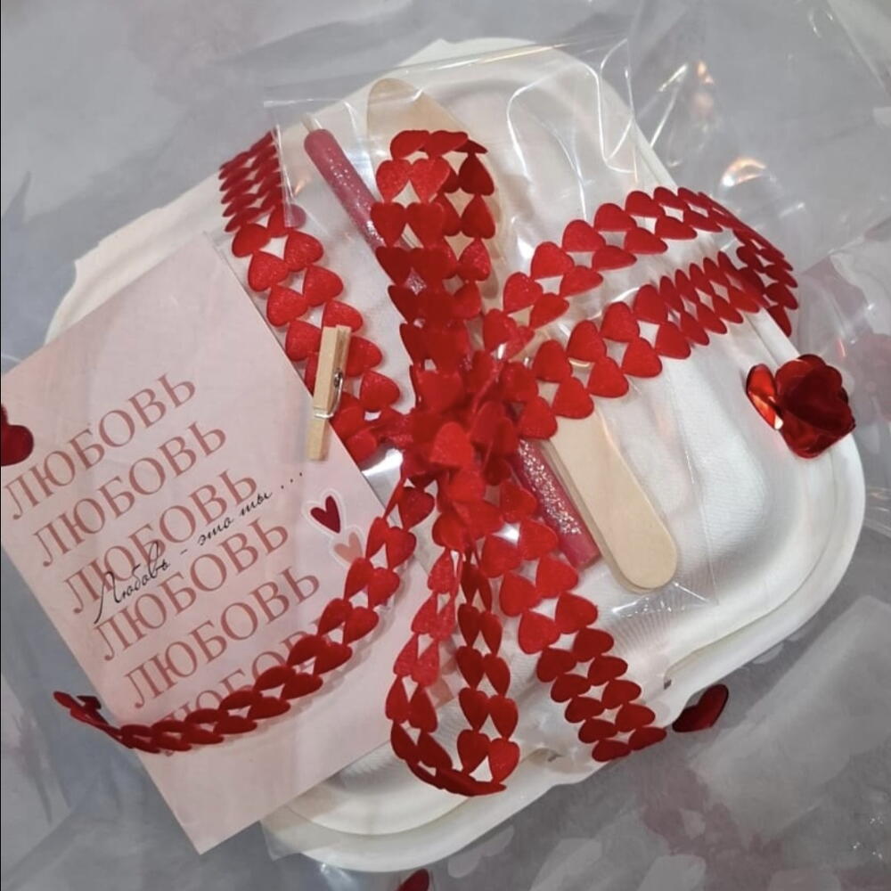 Бенто-торт на 14 февраля для девушки парня влюблённых