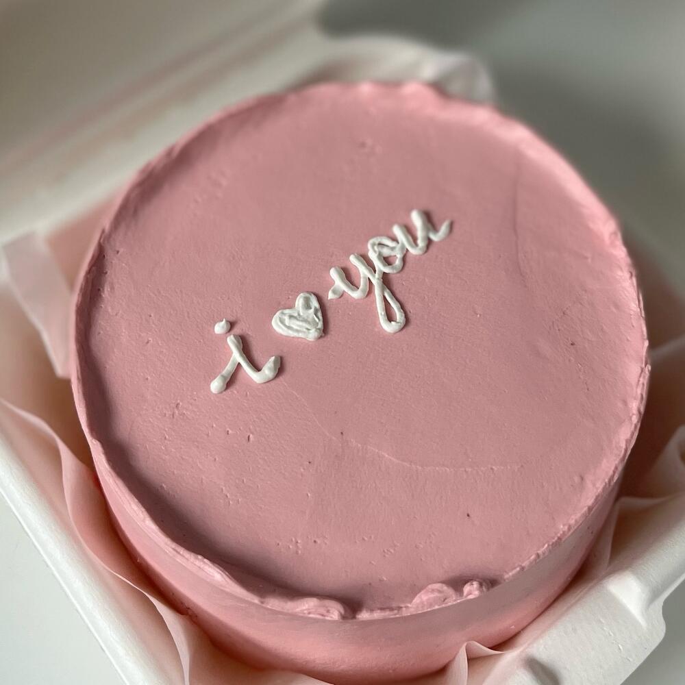 Бенто-торт на 14 февраля «I love you»