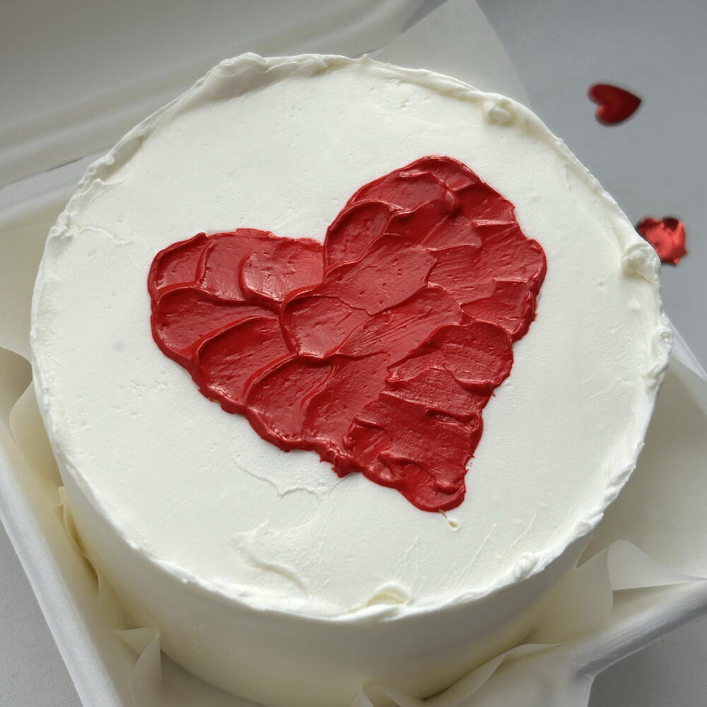 Бенто торт на 14 февраля «Сердце»