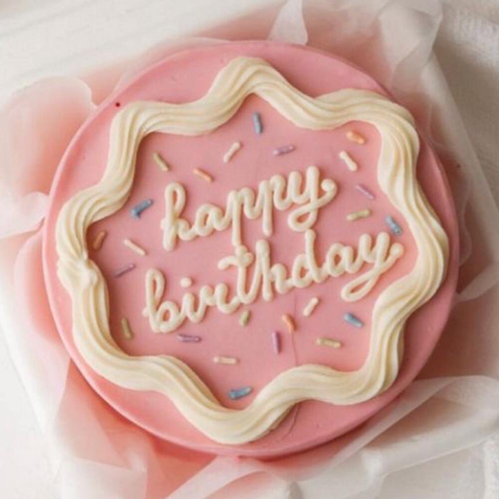 Бенто торт на день рождения розовый