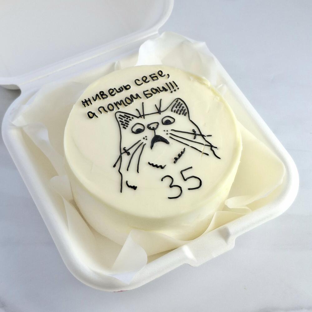 Бенто торт на день рождения с котом