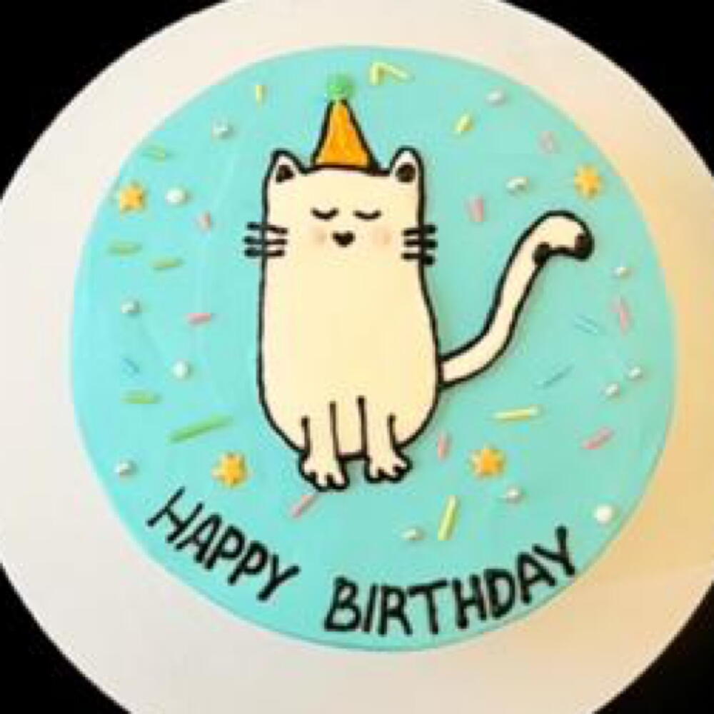 Бенто торт на день рождения с котёнком