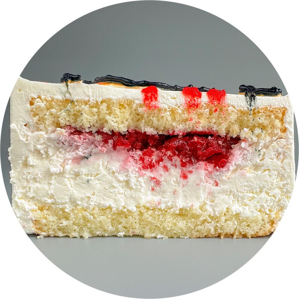 Бенто торт на день рождения с розовыми мазками Happy Birthday