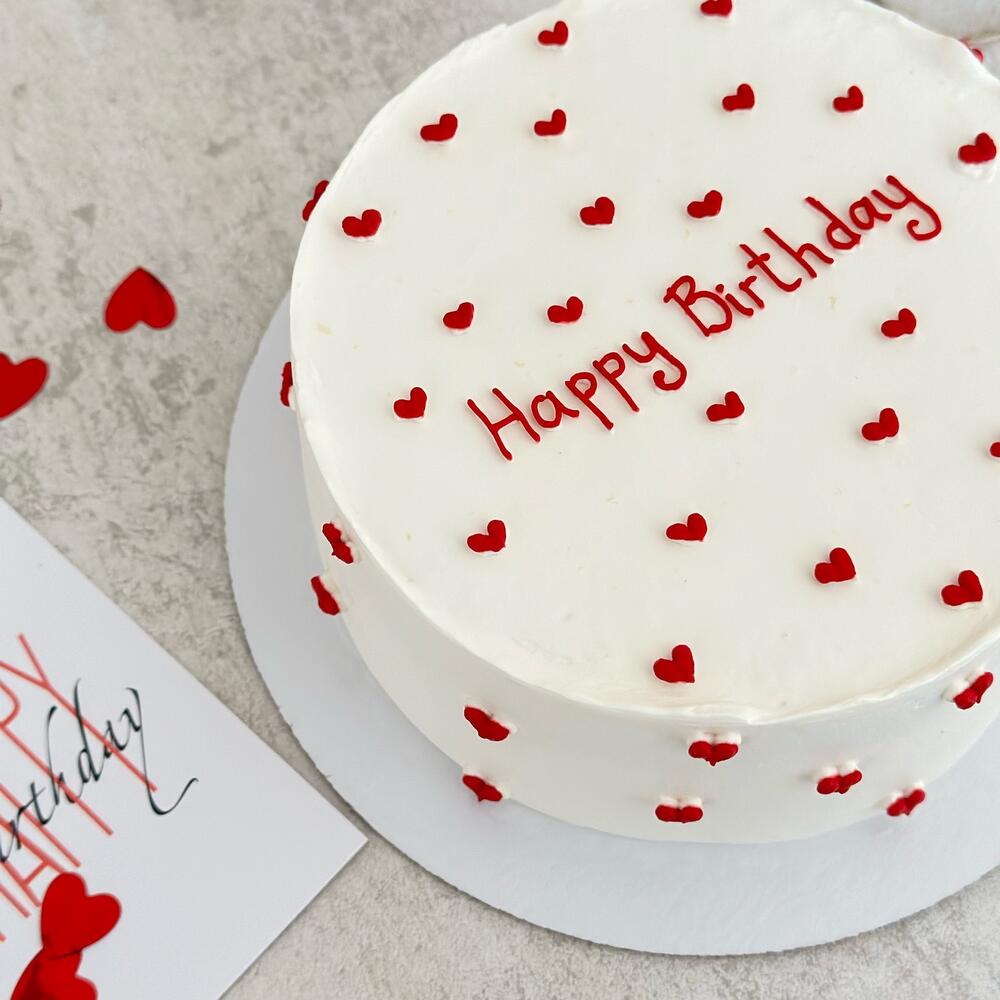 Бенто торт на день рождения с сердечками