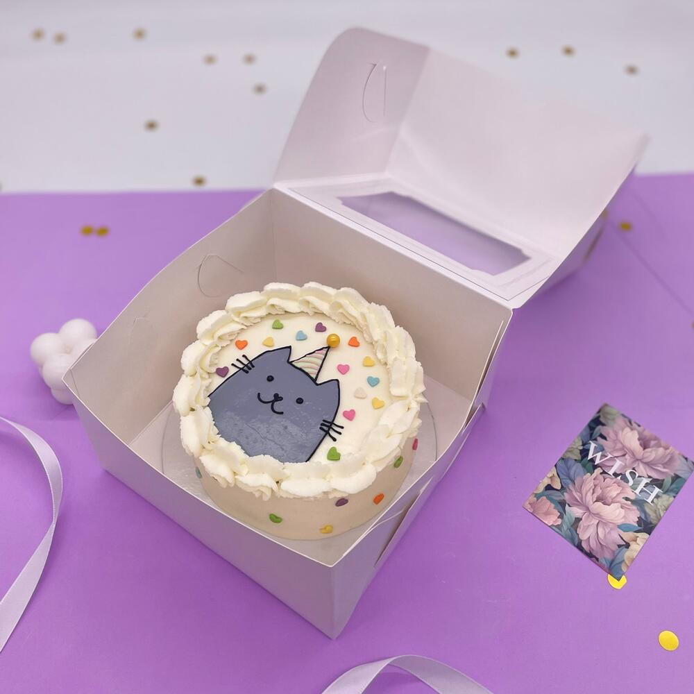 Бенто торт на День рождения с веселым котиком