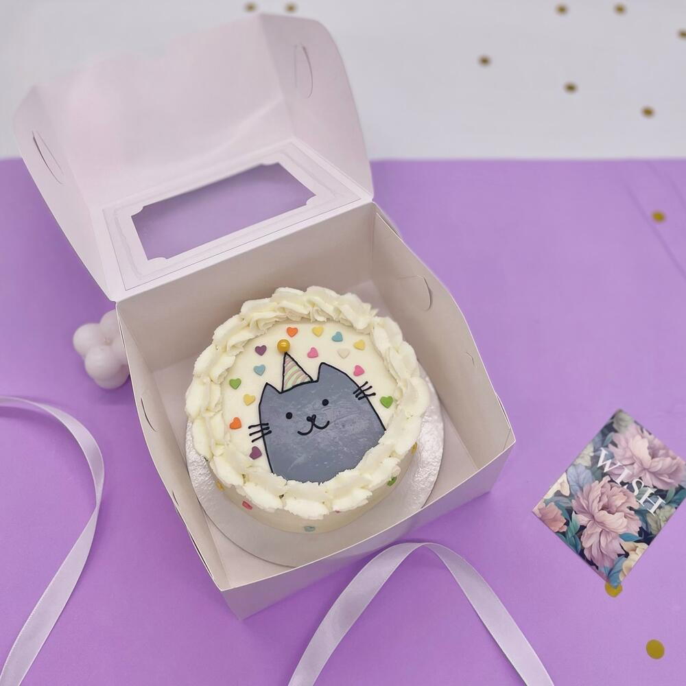 Бенто торт на День рождения с веселым котиком