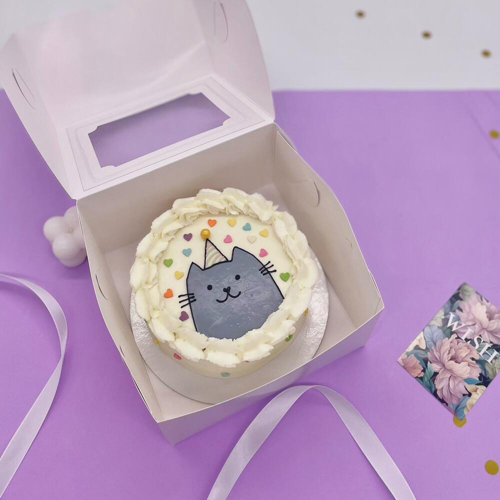 Бенто торт на День рождения с веселым котиком