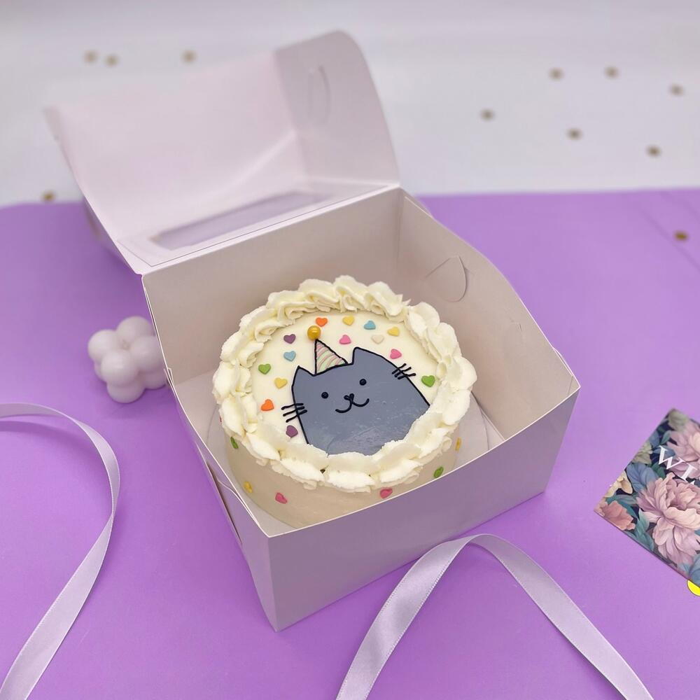 Бенто торт на День рождения с веселым котиком