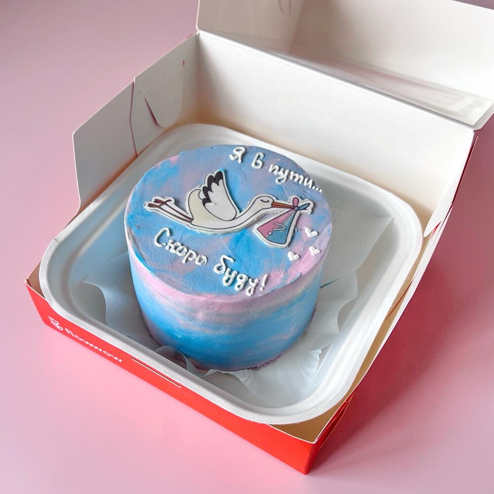 Бенто торт на рождение «я скоро буду»