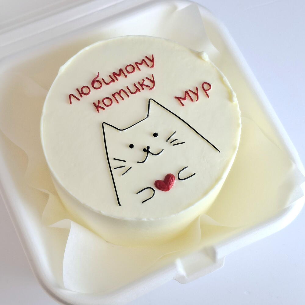 Бенто торт парню, брату, мужу "Любимому котику" с котом