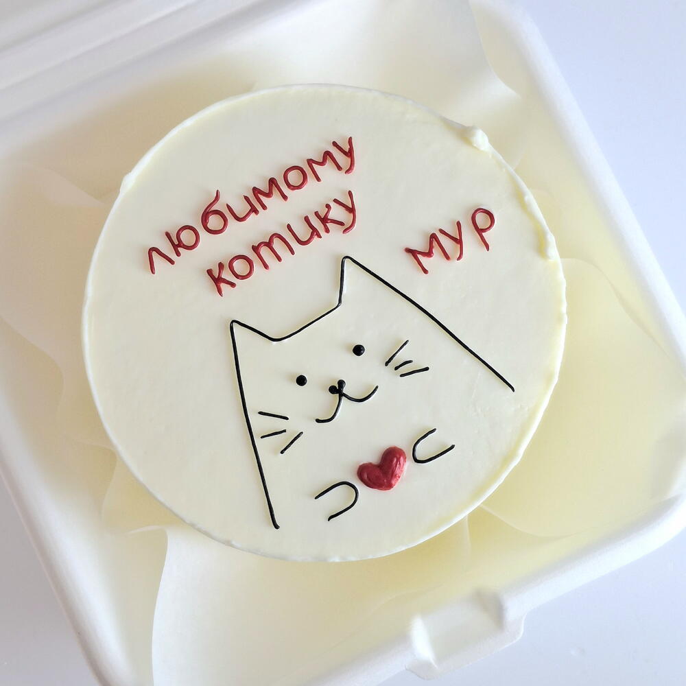 Бенто торт парню, брату, мужу "Любимому котику" с котом