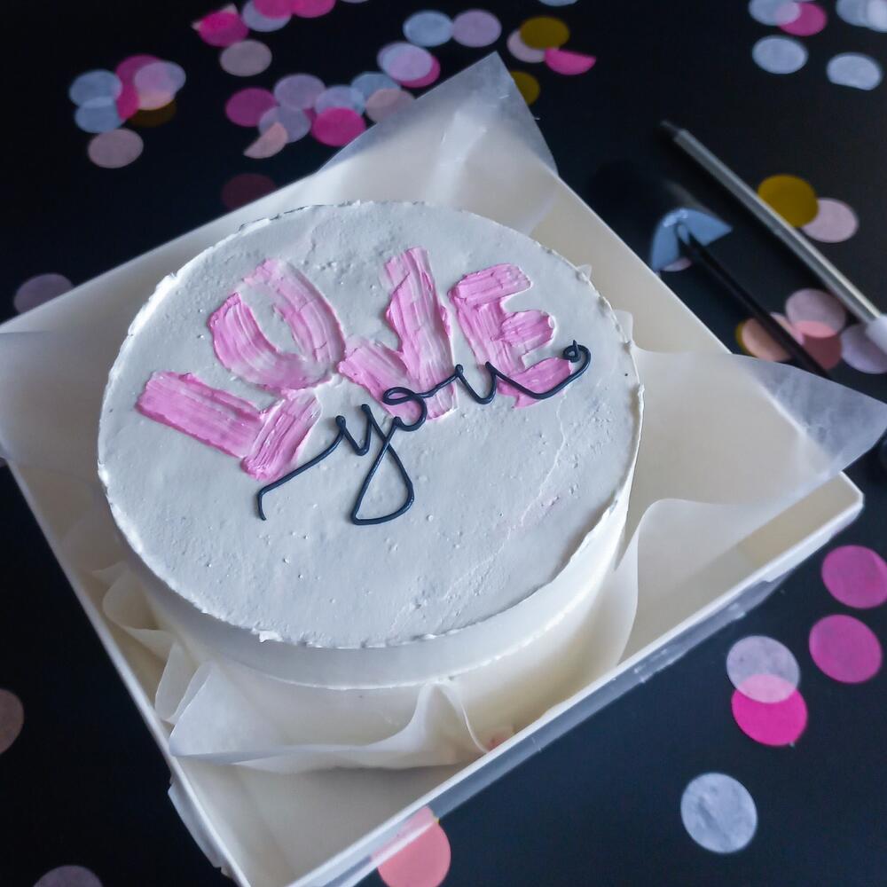 Бенто-торт "Признание в любви "