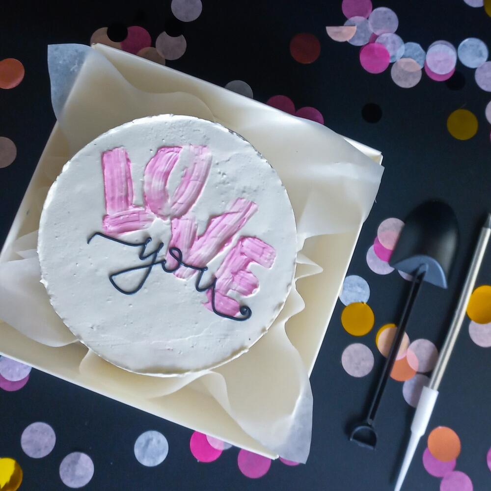 Бенто-торт "Признание в любви "