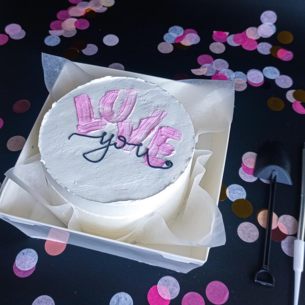 Бенто-торт "Признание в любви "