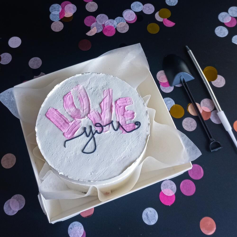 Бенто-торт "Признание в любви "