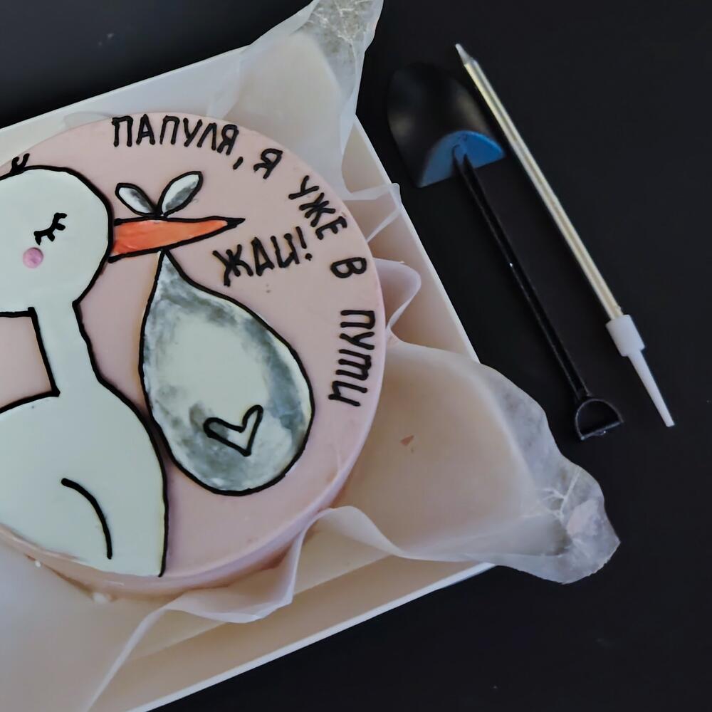 Бенто торт с аистом