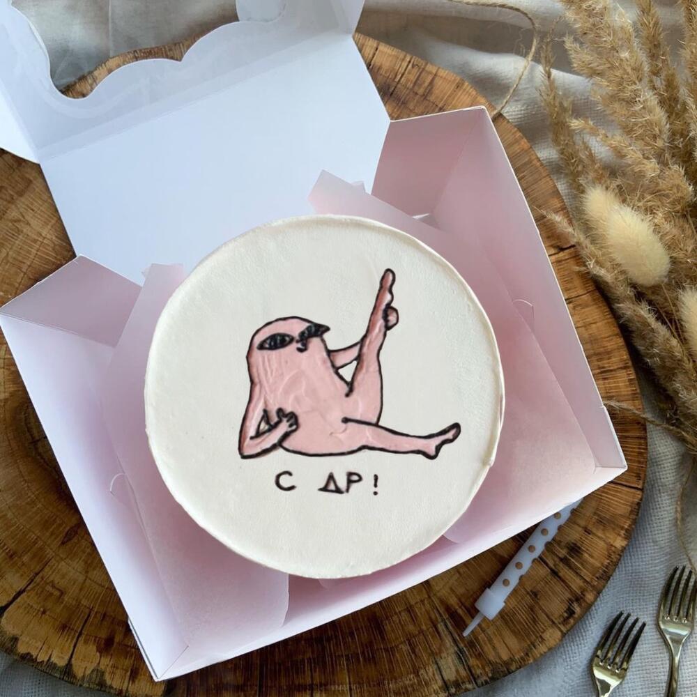 Бенто Торт «С Днем Рождения» Смешной 500 гр