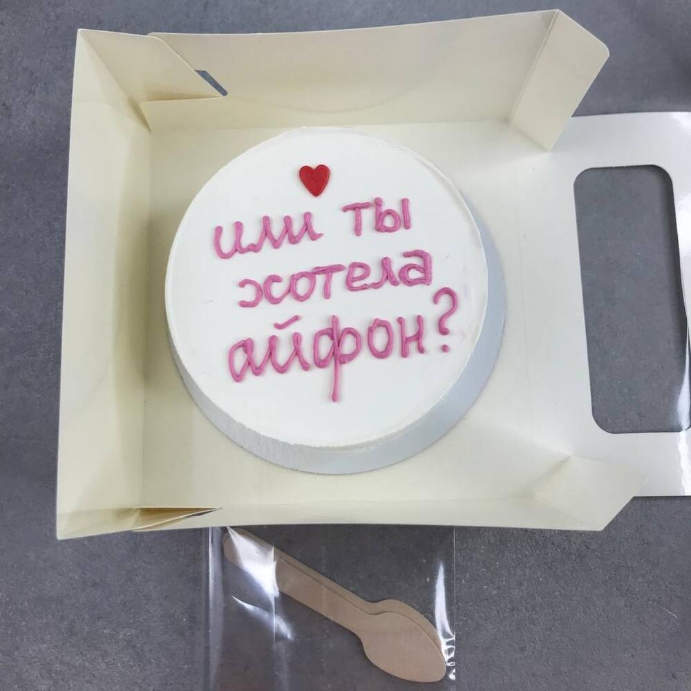 Бенто торт с днём рождения "или ты хотела айфон"