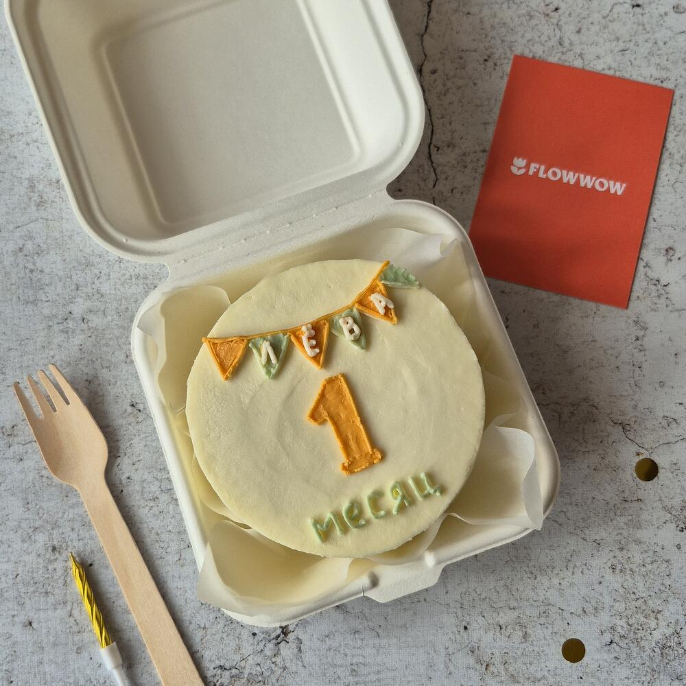 Бенто торт "с флажками" в подарок на день рождения ребенка