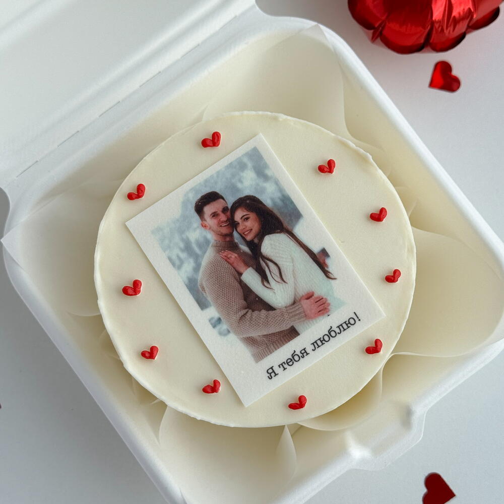 Бенто торт с фото на 14 февраля