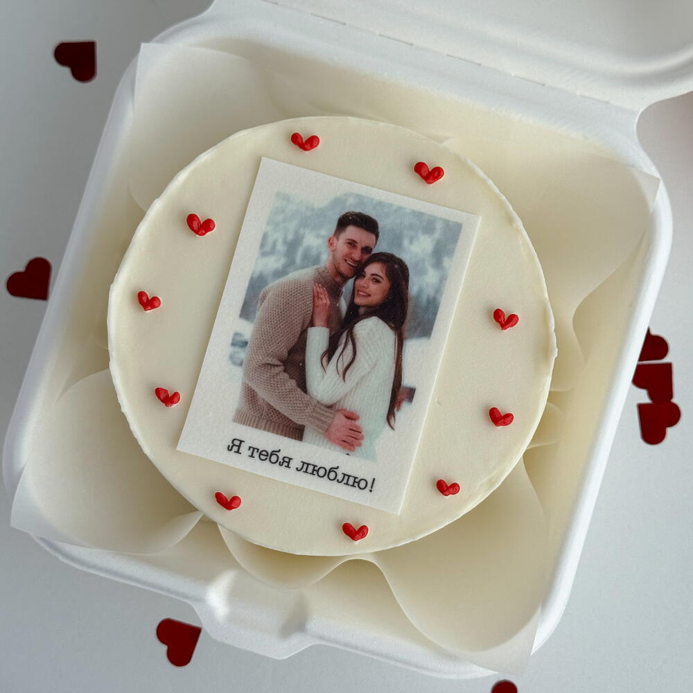 Бенто торт с фото на 14 февраля