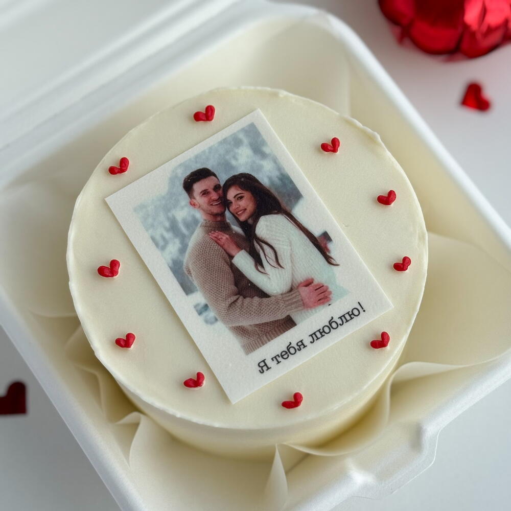 Бенто торт с фото на 14 февраля